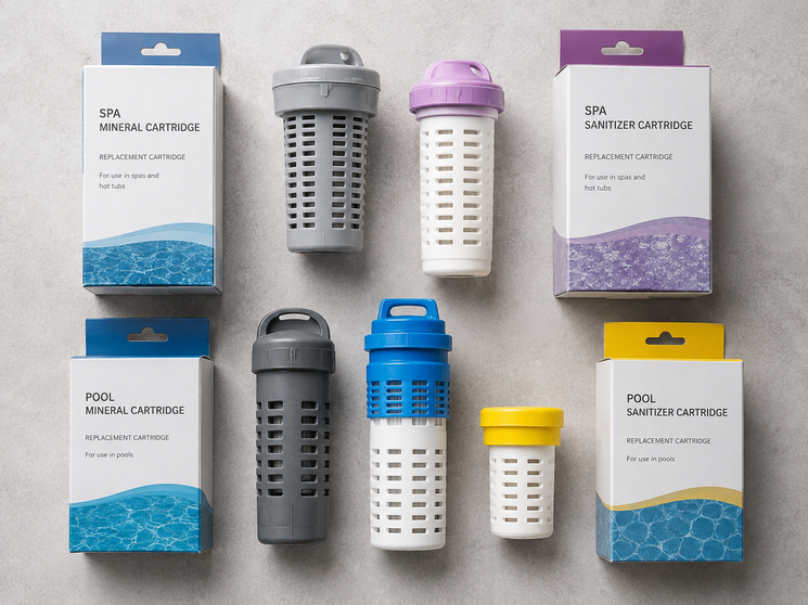 Product lineup shot of FROG @ease cartridges.