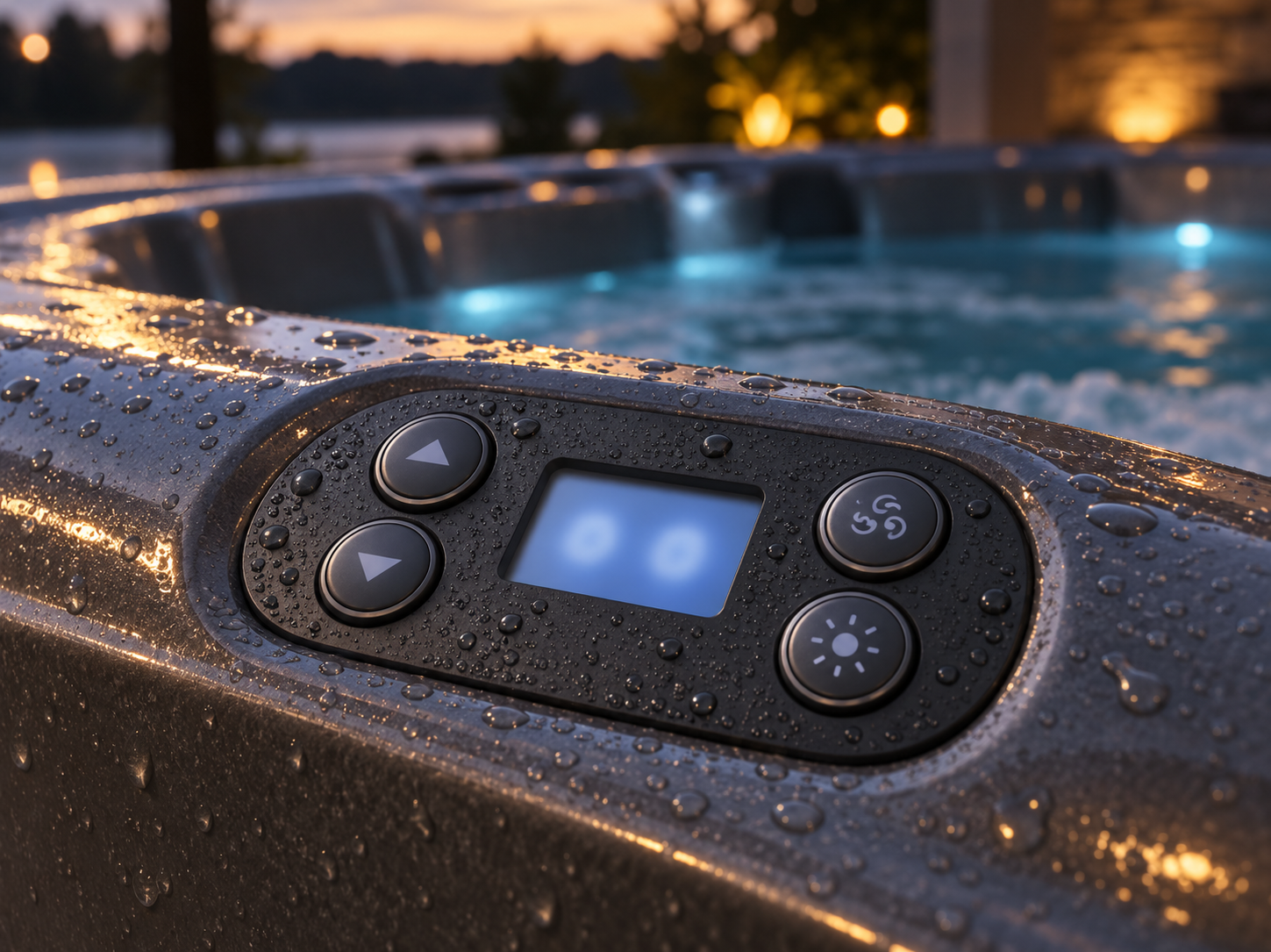 close-up of an AquaTerra 4-button topside control panel