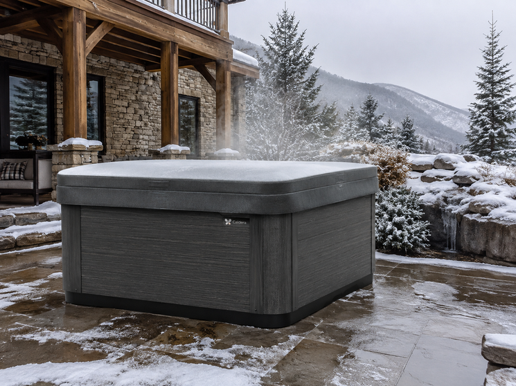 Caldera Hot Tub in the Snow